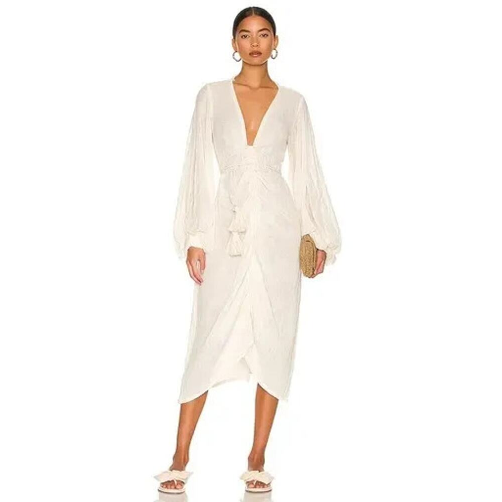 Jen's Pirate Booty Natural Gauze La Perouse Maxi Dress Size Small NWT